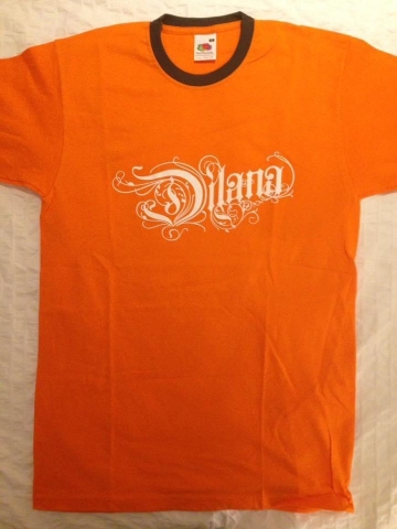 Dilana shirt, orange with white logo