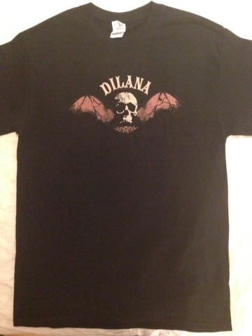 Dilana shirt, skull with bat wings