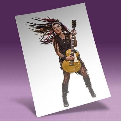 Dilana poster, photo of Dilana with guitar